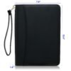 Junior Zippered Leather Business Padfolio - Black (8" Tablet Pocket) - Image 2