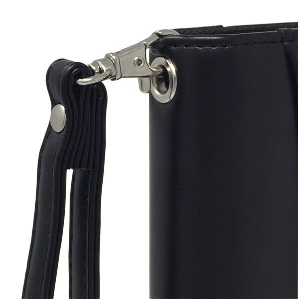 Junior Zippered Leather Business Padfolio - Matt Black (8" Tablet Pocket) - Image 6