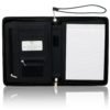 Junior Zippered Leather Business Padfolio - Black (8" Tablet Pocket) - Image 6