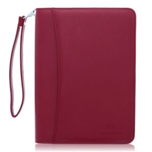 Junior Zippered Business Padfolio – Burgundy (8″ Tablet Pocket)