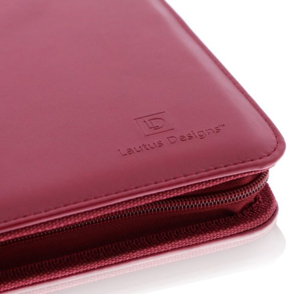 Junior Zippered Business Padfolio - Burgundy (8" Tablet Pocket) - Image 10